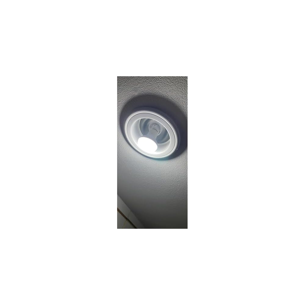 Abishion E17 LED Bulb Socket Adapter - Easy Installation - AC 100V - White - Set of 5.