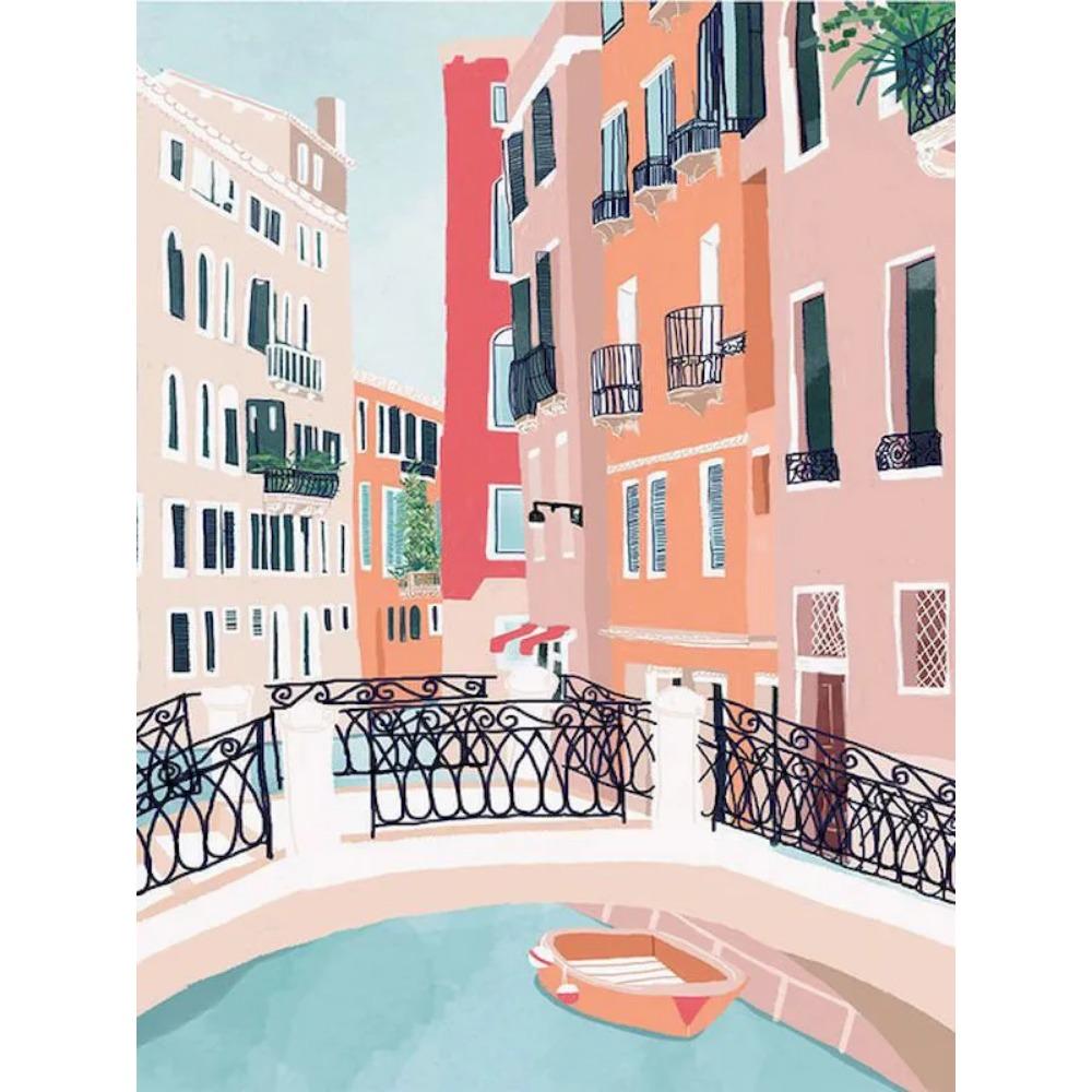 Diamant-Gemälde voller Bohrer, Stadtlandschaft, rundes Diamant-Gemälde, handgefertigte Kunst, Mandala, Diy-Diamant-Mosaik-Gemälde, Heimdekoration