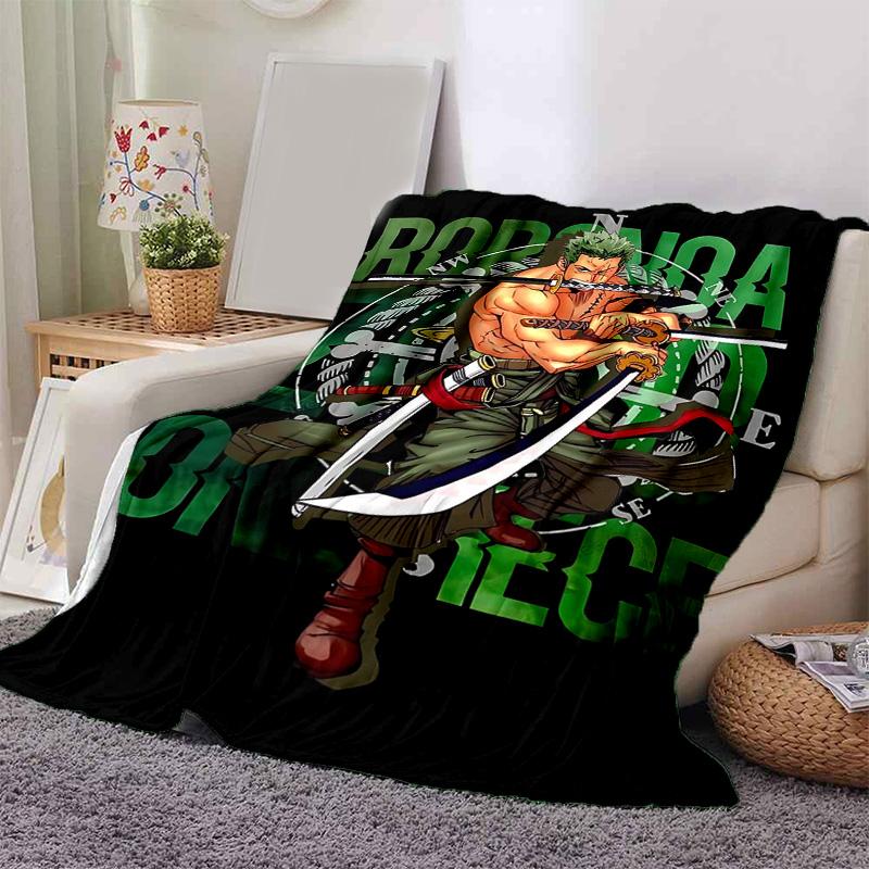 1pc One Piece Episode Blue Island Soft Throw Blanket Flannel All Season Light Weight Living Room/Bedroom Warm Blanket. M7270118