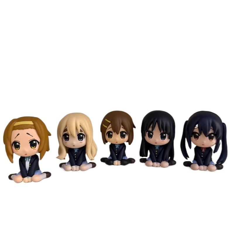   K-On Machibouke Series Mio Akiyama Azusa Nakano Cute Kneeling Pose Desktop Decor Anime Fans Collectible Gift
