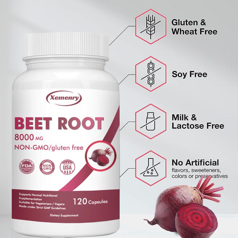 BEST ROOT Beetroot Dietary Supplement Capsules support cardiovascular health, blood circulation, and provide natural energy.
