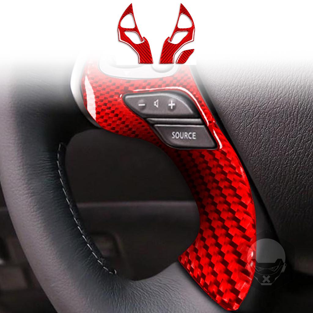Real Carbon Fiber Car Accessories Driver Wheel Button Panel Trim Cover Soft Sticker For Infiniti JX 2013 QX60 2014 2015 2016