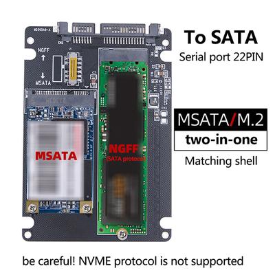 Ngff To Sata 3 Hdd Enclosure Msata Ssd Adapter M.2 Sata Protocol Adapter Board