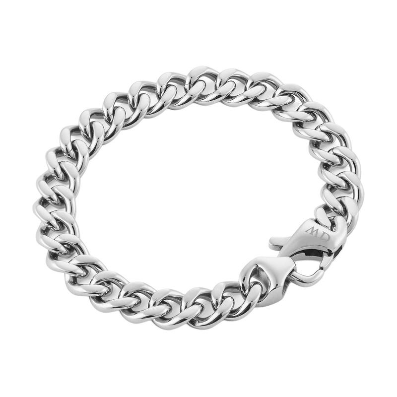 Daniel Wellington Ellipse Cuban chain series, oval design, 316L stainless steel bracelet, same style for men and women, silver DW00401666