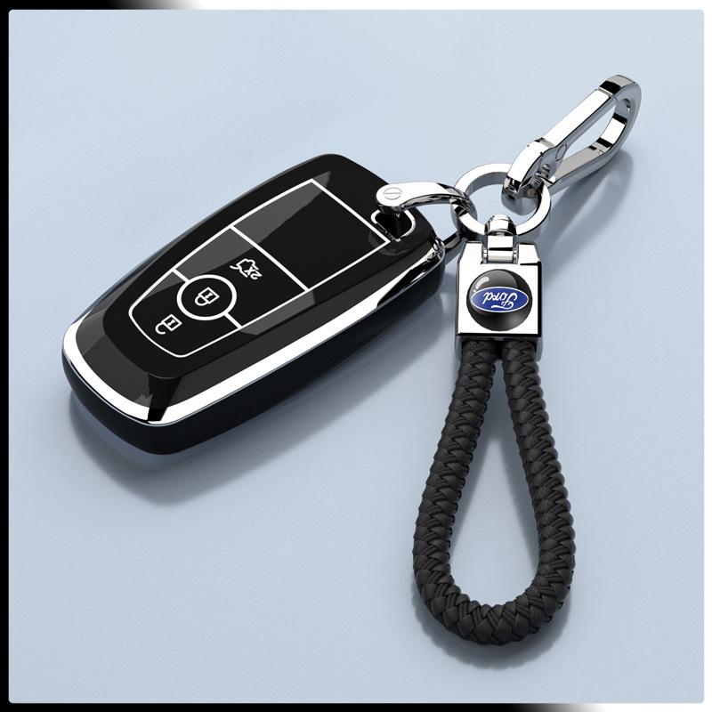 Ford Escort Key Case with Diamond Platinum Decoration for Men & Women, 2021 Model