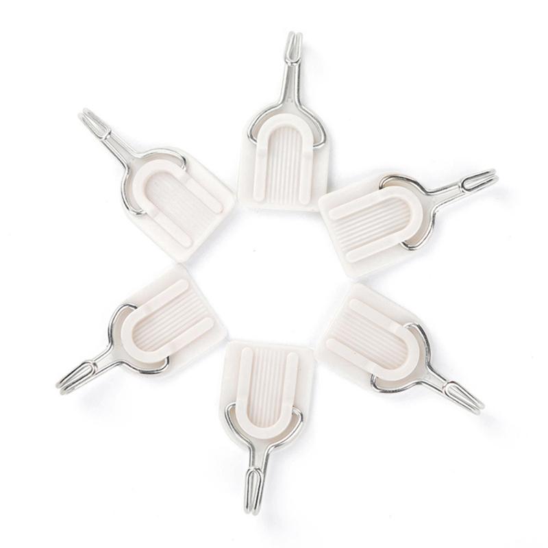 6Pcs/set Traceless Nailless Powerful Viscous Wall Hanging Hook for Kitchen Bathroom