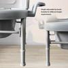 Portable Bedside Commode Chair 3 Adjustable Heights Mobile Toilet Seat with Solid Bucket Padded Backrest for Pregnant Elderly