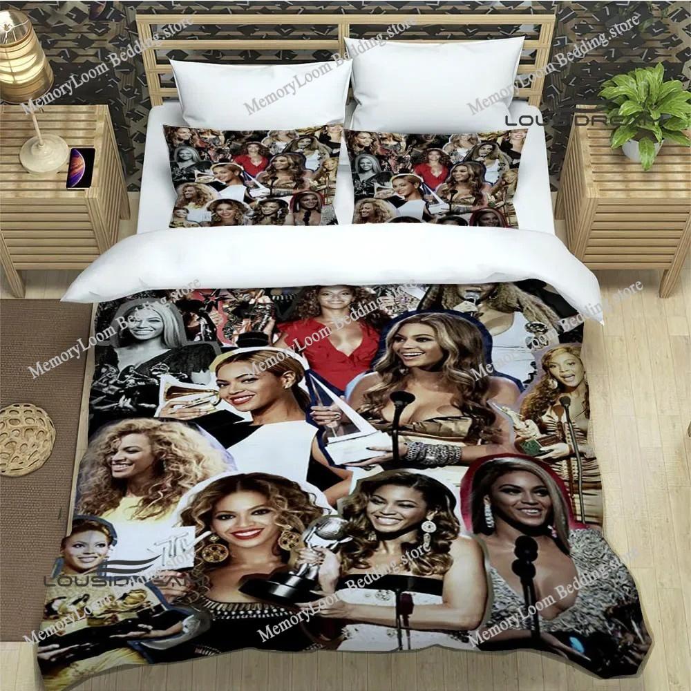 3D Print Beyonce Giselle Knowles Bedding Set Boys Girls Twin Queen King Size Duvet Cover Pillowcase Bed Boys Adult Home Textile