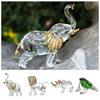 Frog Crystal Elephant Figurines Gilding Process Desk Decoration Ornament Desktop Decoration