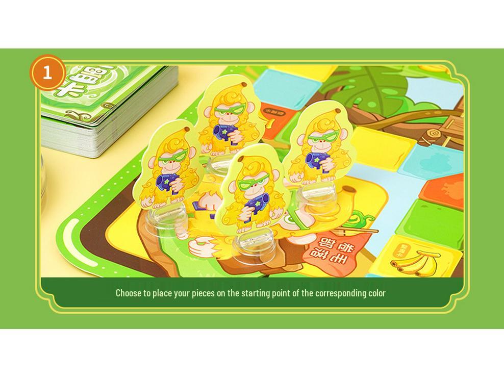 Interactive Monkey Grab Banana Card Game - Educational Party Game for Children and Family
