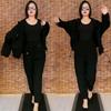 Women's 2Pcs Casual Tracksuit Long Sleeve Button Jacket Elastic Waist Jogger Pants Loose Fit Loungewear Set