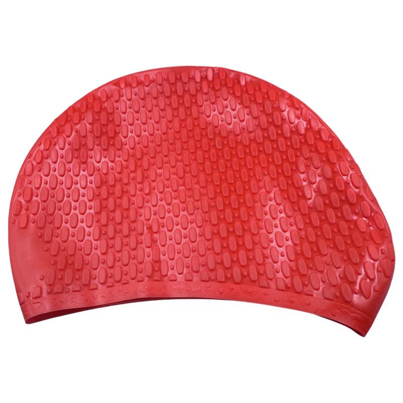 Extra Große Silikon-Badekappe für langes Haar - Bequemes Einfarbiges Design