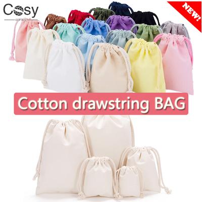 Sacchetto regalo ecologico in misto cotone con coulisse, sacchetti portaoggetti per caramelle, organizer riutilizzabile per articoli per la casa
