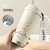 Stainless Steel Vacuum Cup Insulated Travel Mug Double Wall Powder Coated Coffee Travel Mug With Lid LWY001