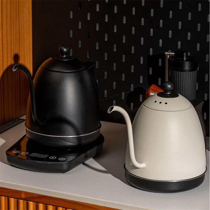 Gooseneck Hand Brew Coffee Pot Thermo Pot Smart Temperature Control Pot Stainless Steel Drip Coffee Brewing Rapid Heating Kettle