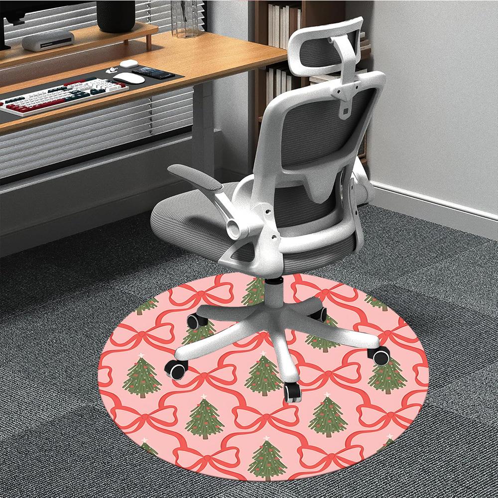 

1pc Christmas Trees Chair Carpet for Office, Non-slip, Soft and Durable Office Rug, Perfect for Office yy251226005 80cm by 80cm