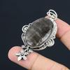 Sisters Day Sale 925 Sterling Silver Natural Fume Agate Flower Pendant Jewelry