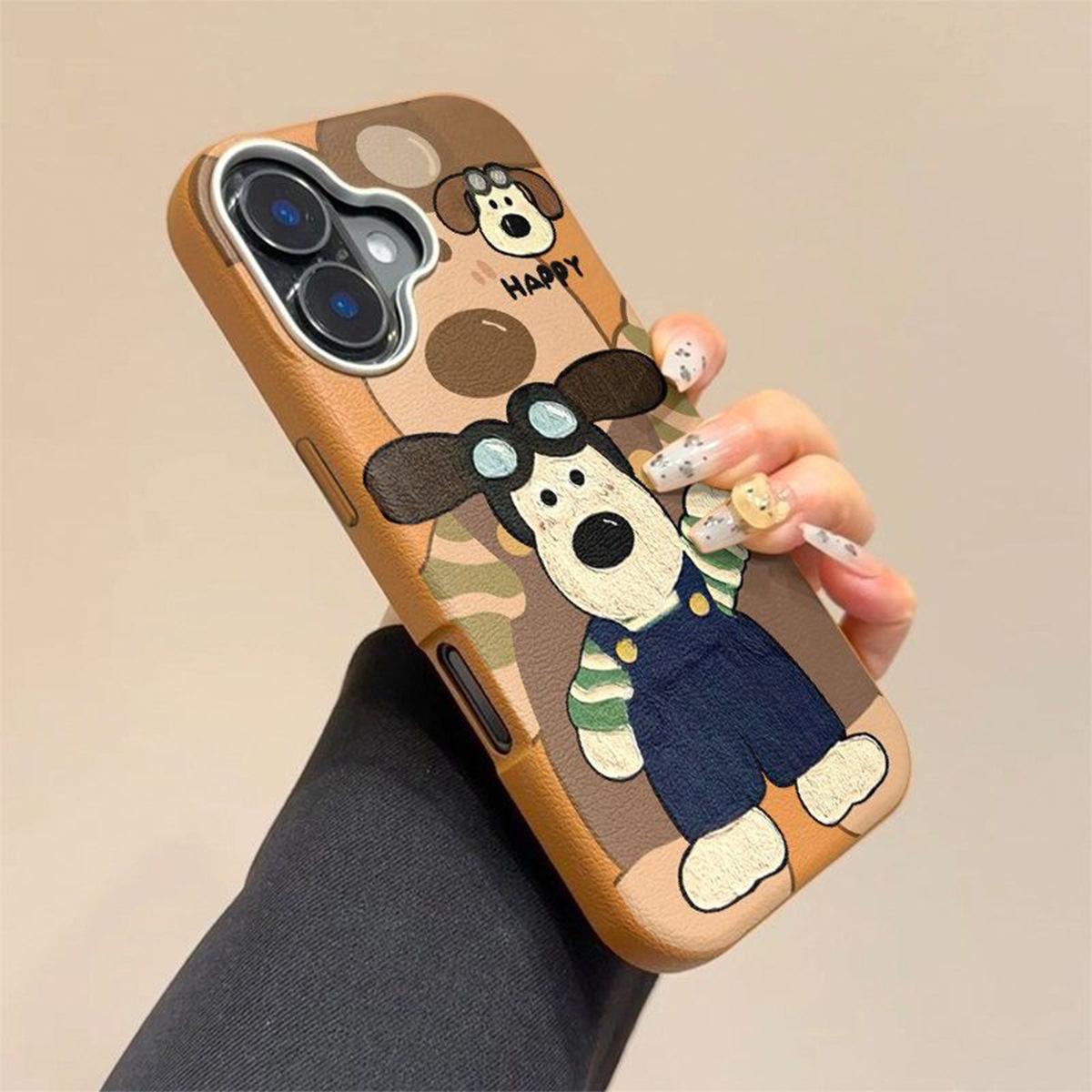 

Macaron Leather Patterned Phone Case with Magnetic Suction, High-end New Phone Case, Women s High-end Feel, Light Luxury For iPhone 16PROMAX