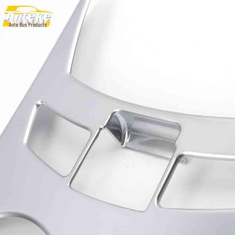 Domy X5 Cup Holder Glitter Sticker: Electroplated Center Console Gear Decorative Frame for Car Interior.