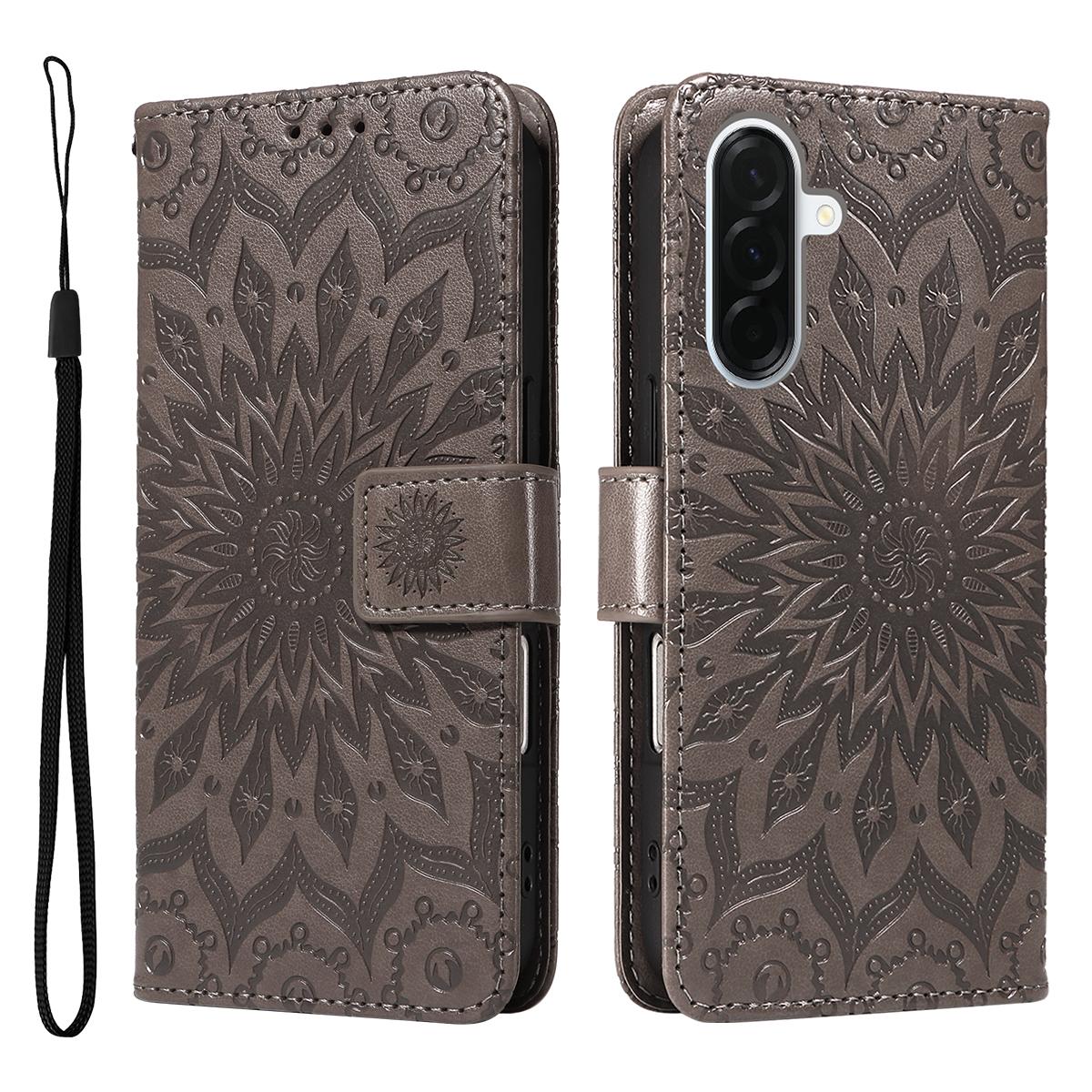 For Samsung Galaxy A37 5G Leather Wallet Case Sunflower Imprinted Phone Cover