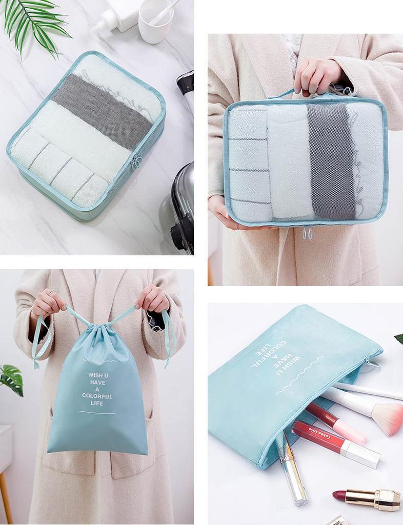 8-Piece Travel Luggage Organizer Set: Suitcase Storage Bags for Packing