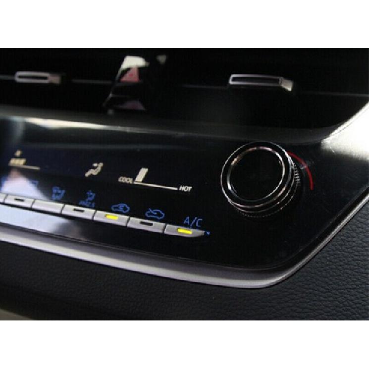 For Toyota GR Corolla 2023-24 Black Aluminum Central Console AC Knob Cover Trim