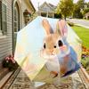 Adorable Bunny Perfect for Outdoor Adventures - Auto-Opening Umbrella, Lightweight and Durable Travel Accessory 071