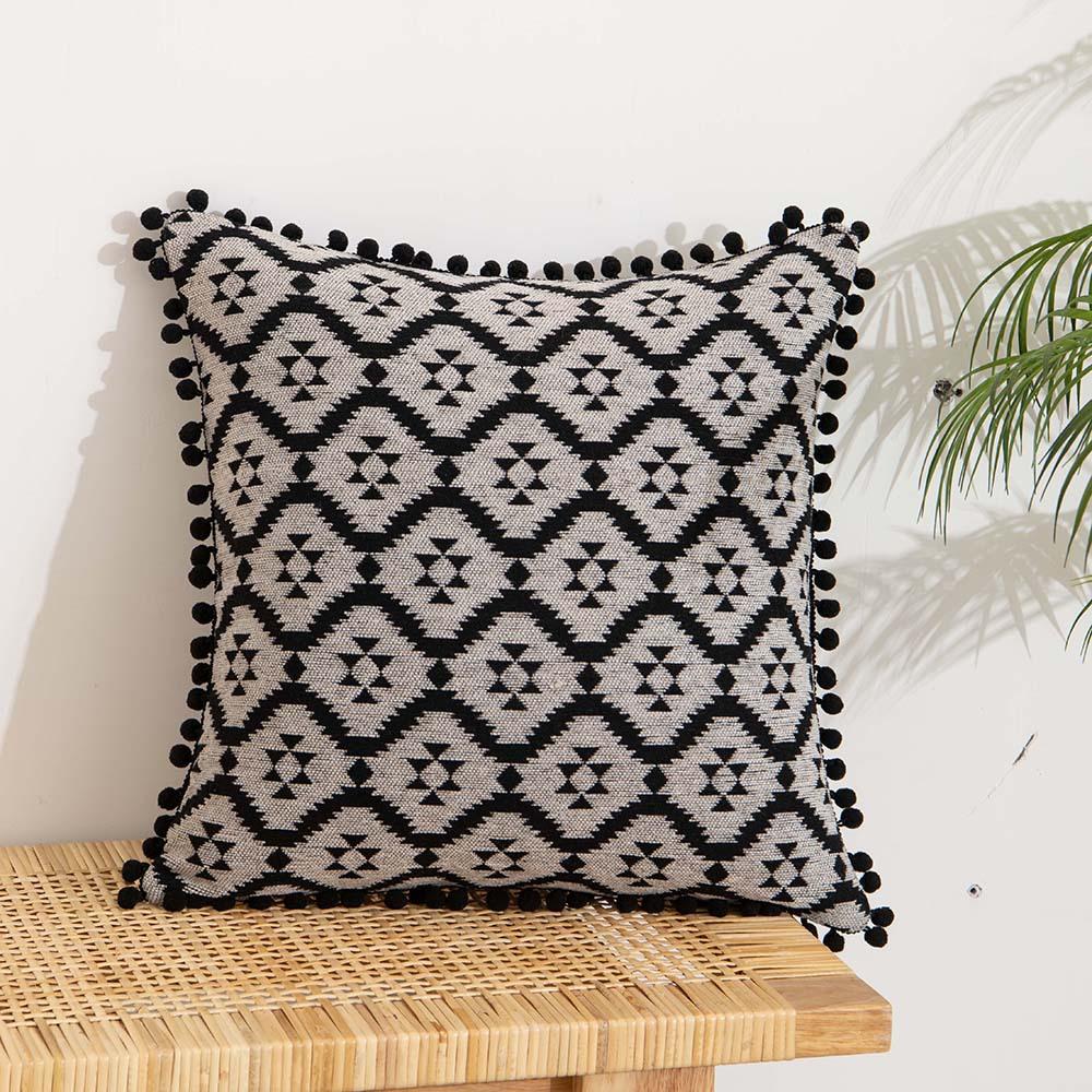 Black and White Contrasting Color Pillowcase Italian-style Living Room Sofa Cushion Cover Zebra Print Leopard Print Model Room Pillowcase