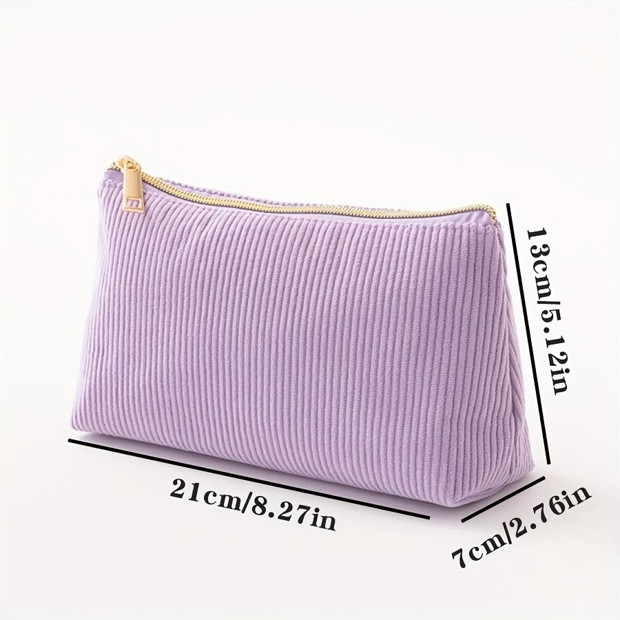 New Corduroy Makeup Bag with Large Capacity for Cosmetics, Makeup Brushes, And Stationery Storage
