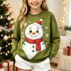 Boys Girls Kids Christmas Print Casual Comfortable Neck Long Sleeve Sweatshirt for Fall Winter