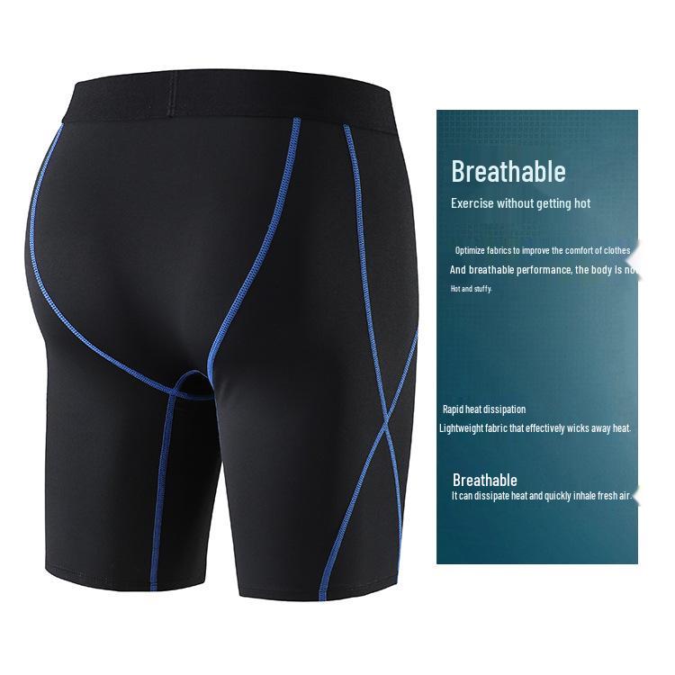 Men's Elastic Basketball Compression Shorts - Quick-Drying, Breathable Fitness & Running Tights