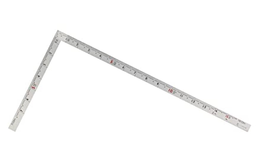 Shinwa Sokutei Shaku curbat 2×4 Spate 1 Shaku 5 Sun Lățime 19mm Argintiu 10056