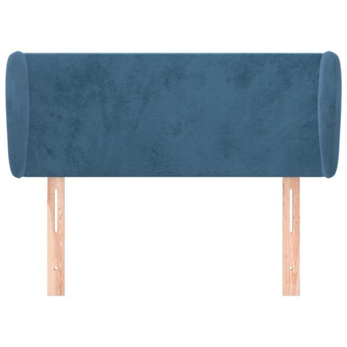 VidaXL Headboard with Ears Dark Blue 103x23x78-88 Cm Velvet3116910