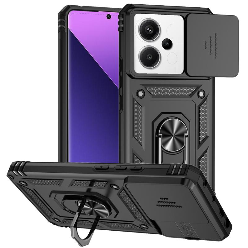 Full Cover For Xiaomi Poco X6 5G Case For Poco X6 5G Anti-knock Push Window Magnetic Phone Holder Back Case For Poco X6 5G Case