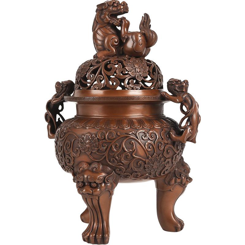 Copper Ming Dynasty Lion Antique Xuande Indoor Home Use Incense Burner
