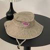 Retro Washed Love Cowboy Bucket Hats Women Spring Summer Outdoor Frenulum Sun Protection Sweet Pink Sun Hat Fisherman Caps