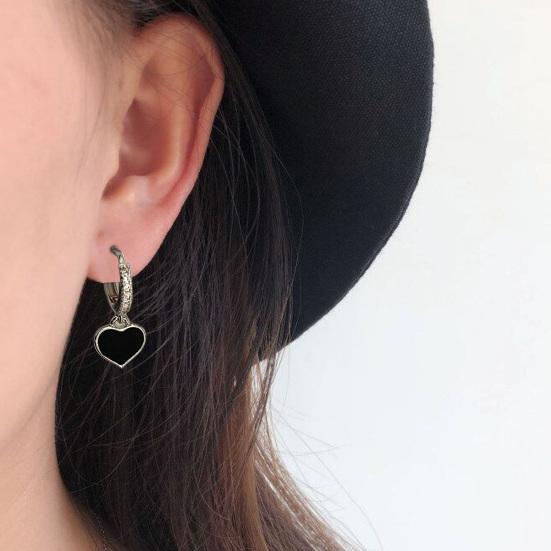 1 Set Damen Ohrringe Süß Cool Gothic Mehrere Stile Elegant Geschenk Legierung Liebesherzförmig Creolen Hänge Stecker Ohrringe Set für Verabredungen