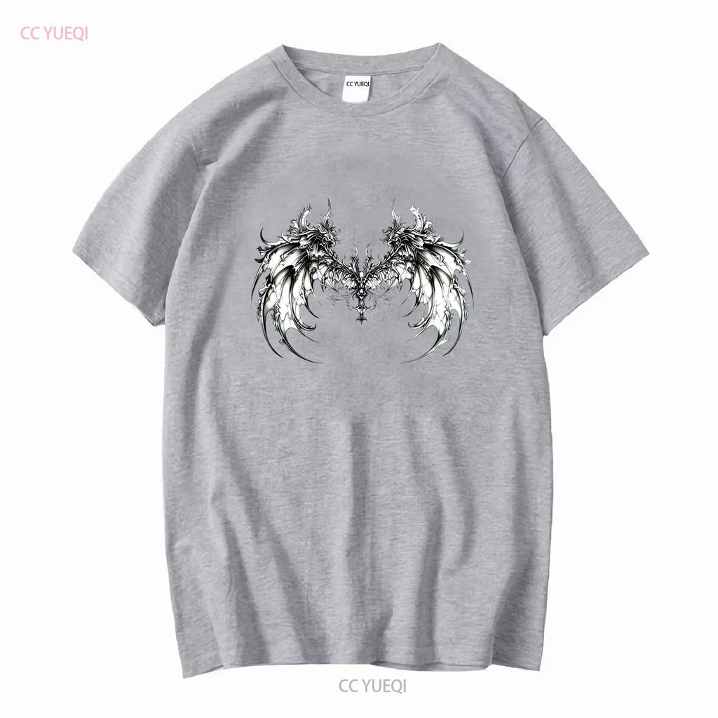 Cyber Sigil Angel Wings T Shirt Gothic Clothes Sigilism Goth Agel Y2K Grunge Trad Whimsigoth Long or Short Sleeves Vintage
