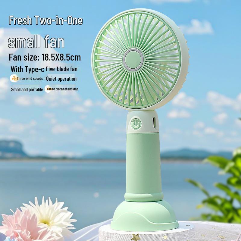 Portable Mini USB Rechargeable Fan - High-Power, Fresh Design for Desktop & Handheld Use
