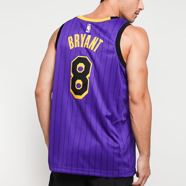 Nike NBA Jersey Kobe Bryant SW Fan Edition 18-19 Season City limited lakers No. 8 Purple Men's AV4270-504