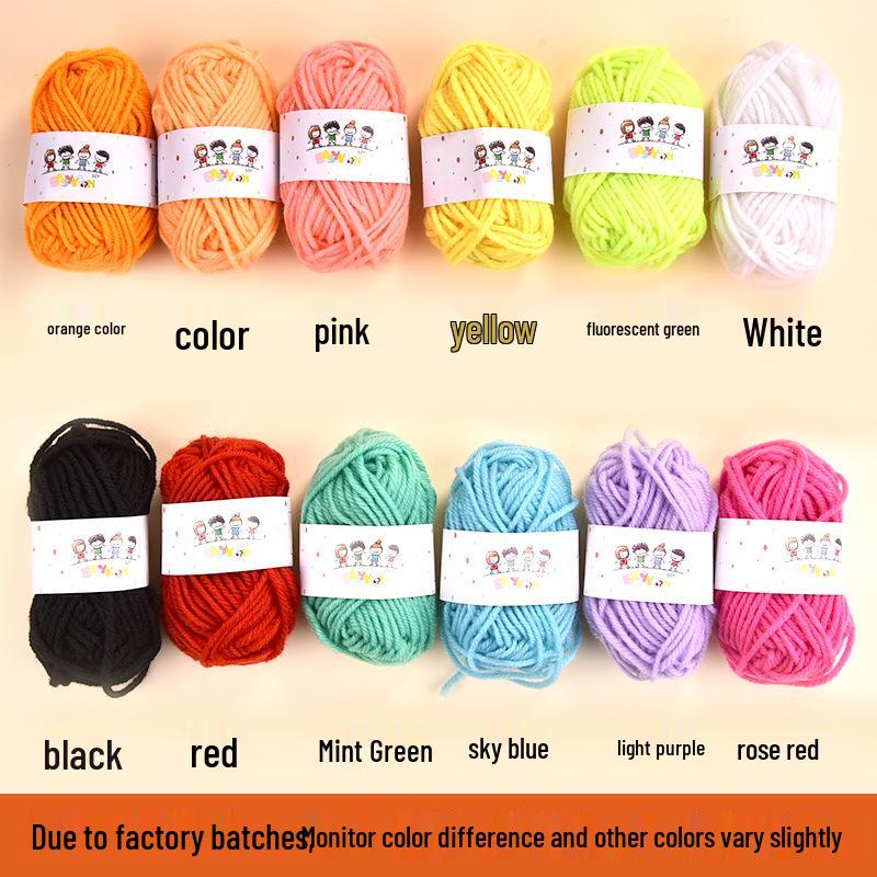 Colorful DIY Yarn Painting Kit for Kids: Handmade Woolen Yarn Balls