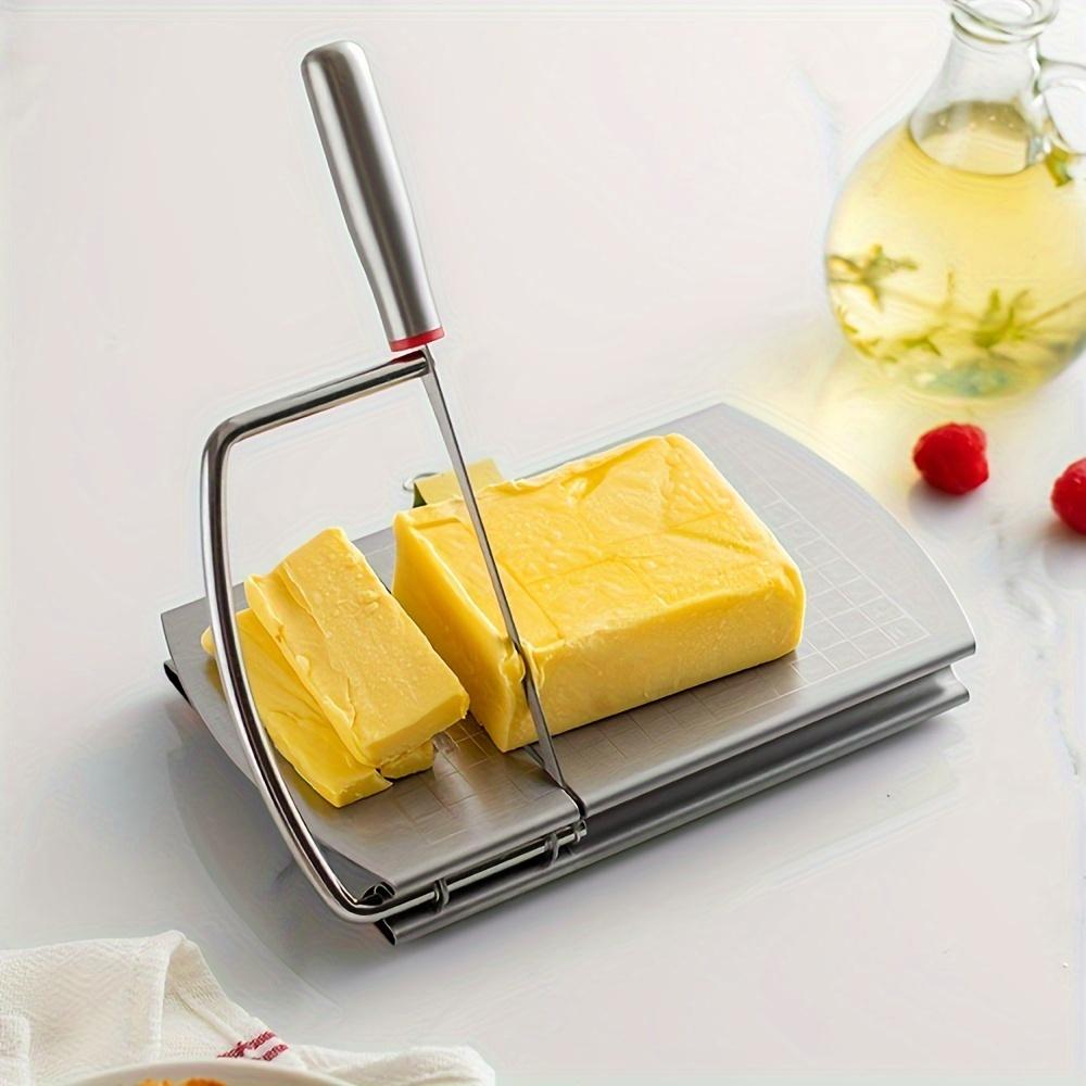 1 buc, Feliator/Tăietor de Brânză Multifuncțional, Tăietor de Brânză din Oțel Inoxidabil, Placă cu Lamă pentru Feliere Fără Efort, Ghilotină pentru Feliat Cârnați, Șuncă, Biltong, Jerky