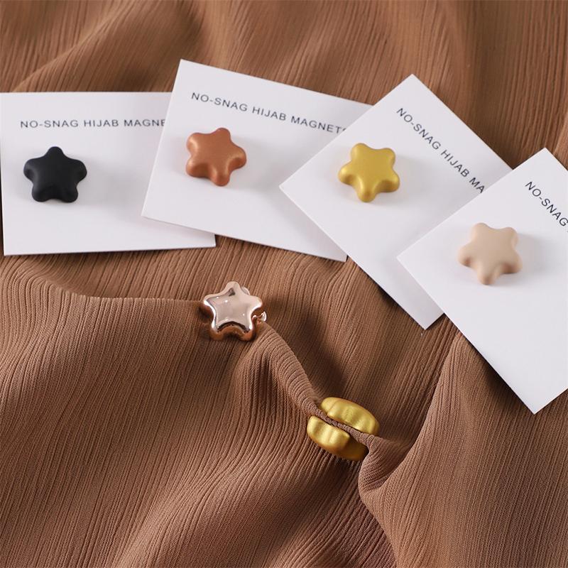 Matte Magnet Hijab Pins Magnetic Brooch for Headscarf Women Shawl Strong Magnetic Button Muslim Turban Headscarf Accessories