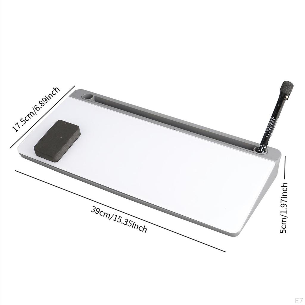 Glass Desk Whiteboard ,Desk Organizer, Desktop with Drawer, Dry Erase White Board ,Computer Keyboard