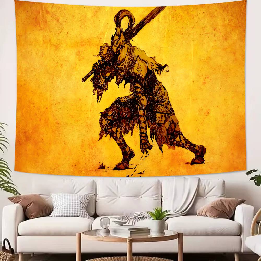 TOP Soul Like Action Game Cool Soul Dark AArtoriasS Knight the AAbysswalkerS Large Tapestry Wall Rugs Dorm Art Home Decor Wall