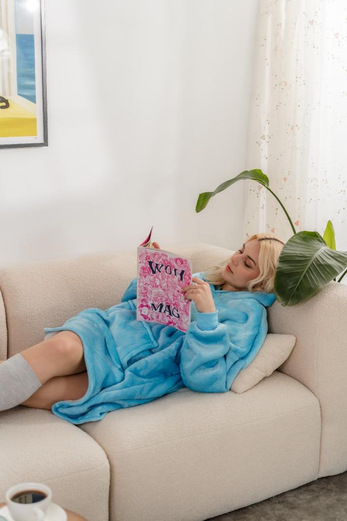 Blanket sweatshirt tv long women's men's blanket sweatshirt bedspread gift for a girl