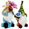 Resin Garden Statue with Solar Powered Light Garden Gnome Statues Gnome Luminous Ornament for Outdoor Garden Yard Decor