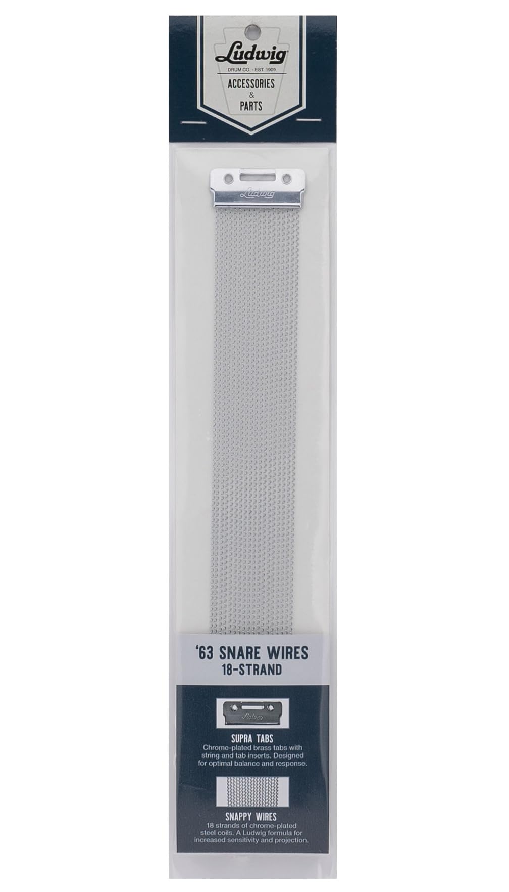 

Ludwig Snare Snare for Guitars brass ends 14-inch (L1963) - 18-wire steel, chrome-plated,