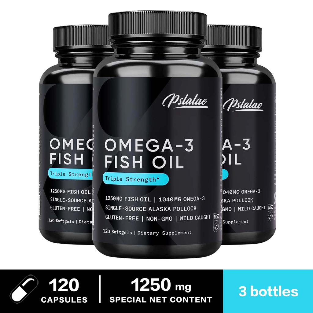 Pslalae - Omega-3 Fish Oil Capsules - Heart, Brain, and Joint Health
