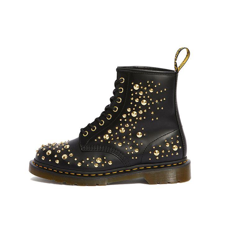 Dr. Martens 1460 Midas Gold Studded 8 Eye Boots Men Boots Black 25660001